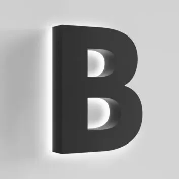 Custom channel letter sign: Type 4 – Hidden Back/ Halo Lit