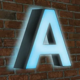 Custom channel letter sign: Type 3 – Standard Channel Letter Front & Back Lit